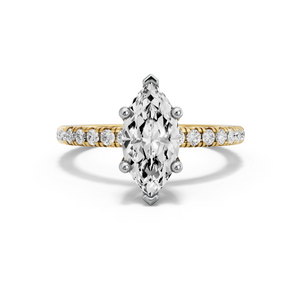 Image for Marquise Surprise diamond Ring with French Pave band