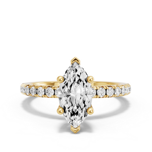 Image for Marquise Surprise diamond Ring with French Pave band