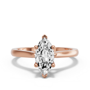 Image for Marquise Surprise diamond Ring with Knife Edge Cathedral band
