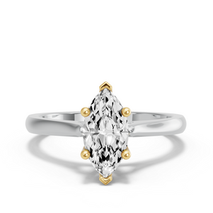 Image for Marquise Surprise diamond Ring with Knife Edge Cathedral band
