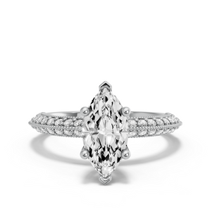 Image for Marquise Surprise diamond Ring with Knife Edge Pave band