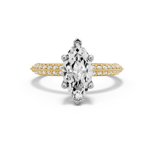 Image for Marquise Surprise diamond Ring with Knife Edge Pave band