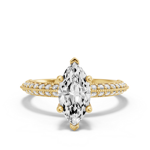 Image for Marquise Surprise diamond Ring with Knife Edge Pave band