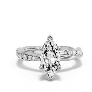 Image for Marquise Surprise diamond Ring with Rope Pave band