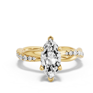 Image for Marquise Surprise diamond Ring with Rope Pave band