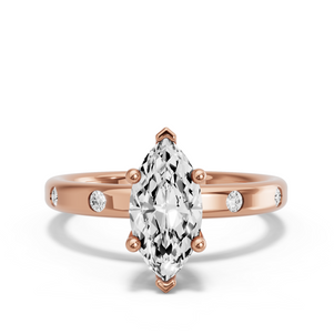 Image for Marquise Surprise diamond Ring with Sleek Accent band