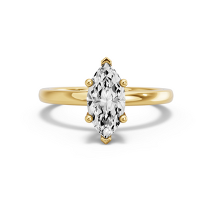 Image for Marquise Surprise diamond Ring with Solitaire band in 14K Yellow Gold