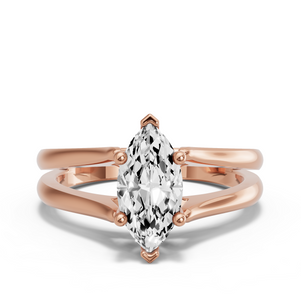 Image for Marquise Surprise diamond Ring with Split Ring Solitaire band
