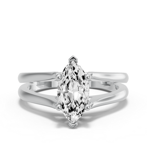 Image for Marquise Surprise diamond Ring with Split Ring Solitaire band