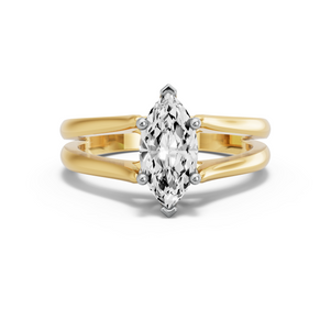 Image for Marquise Surprise diamond Ring with Split Ring Solitaire band