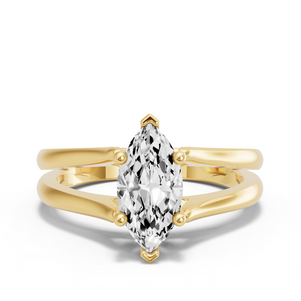Image for Marquise Surprise diamond Ring with Split Ring Solitaire band