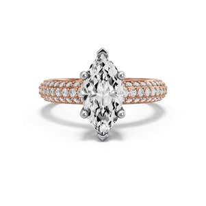 Image for Marquise Surprise diamond Ring with Triple Row Pave band