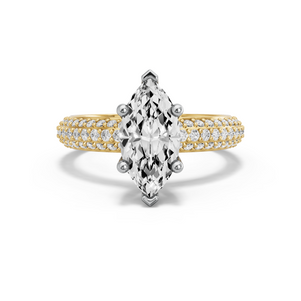 Image for Marquise Surprise diamond Ring with Triple Row Pave band
