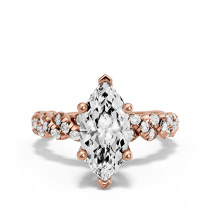 Image for Marquise Surprise diamond Ring with Twist Pave band