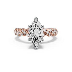 Image for Marquise Surprise diamond Ring with Twist Pave band