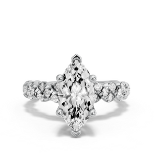 Image for Marquise Surprise diamond Ring with Twist Pave band