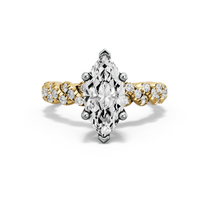 Image for Marquise Surprise diamond Ring with Twist Pave band