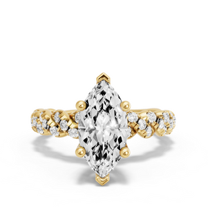 Image for Marquise Surprise diamond Ring with Twist Pave band