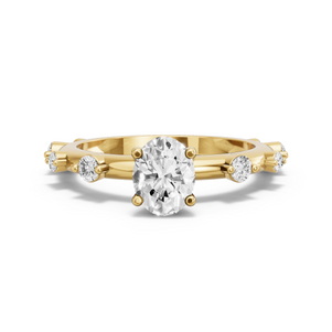 Image for Oval Surprise diamond Ring with Floating Station band