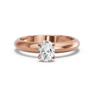 Image for Oval Surprise diamond Ring with Knife Edge Solitaire band