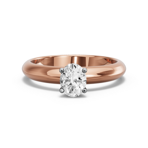 Image for Oval Surprise diamond Ring with Knife Edge Solitaire band