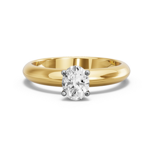 Image for Oval Surprise diamond Ring with Knife Edge Solitaire band