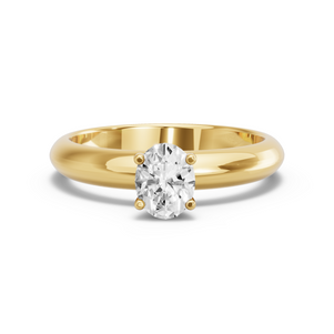 Image for Oval Surprise diamond Ring with Knife Edge Solitaire band