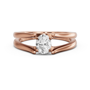 Image for Oval Surprise diamond Ring with Split Ring Solitaire band