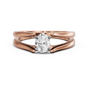 Image for Oval Surprise diamond Ring with Split Ring Solitaire band