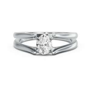 Image for Oval Surprise diamond Ring with Split Ring Solitaire band
