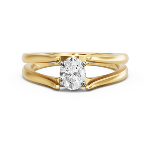Image for Oval Surprise diamond Ring with Split Ring Solitaire band