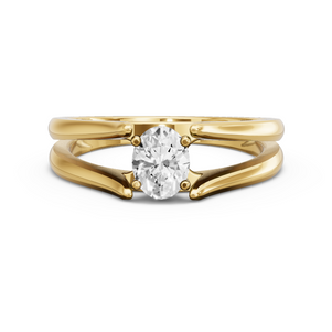 Image for Oval Surprise diamond Ring with Split Ring Solitaire band