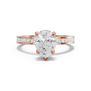 Image for Pear Surprise diamond Ring with Channel band