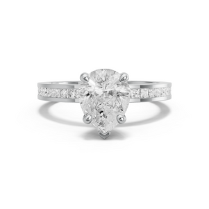 Image for Pear Surprise diamond Ring with Channel band