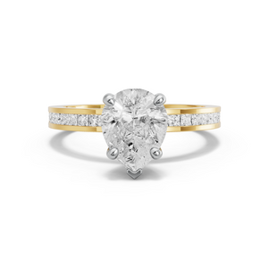 Image for Pear Surprise diamond Ring with Channel band