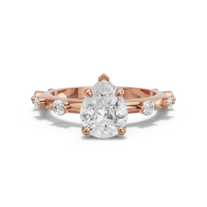 Image for Pear Surprise diamond Ring with Floating Station band