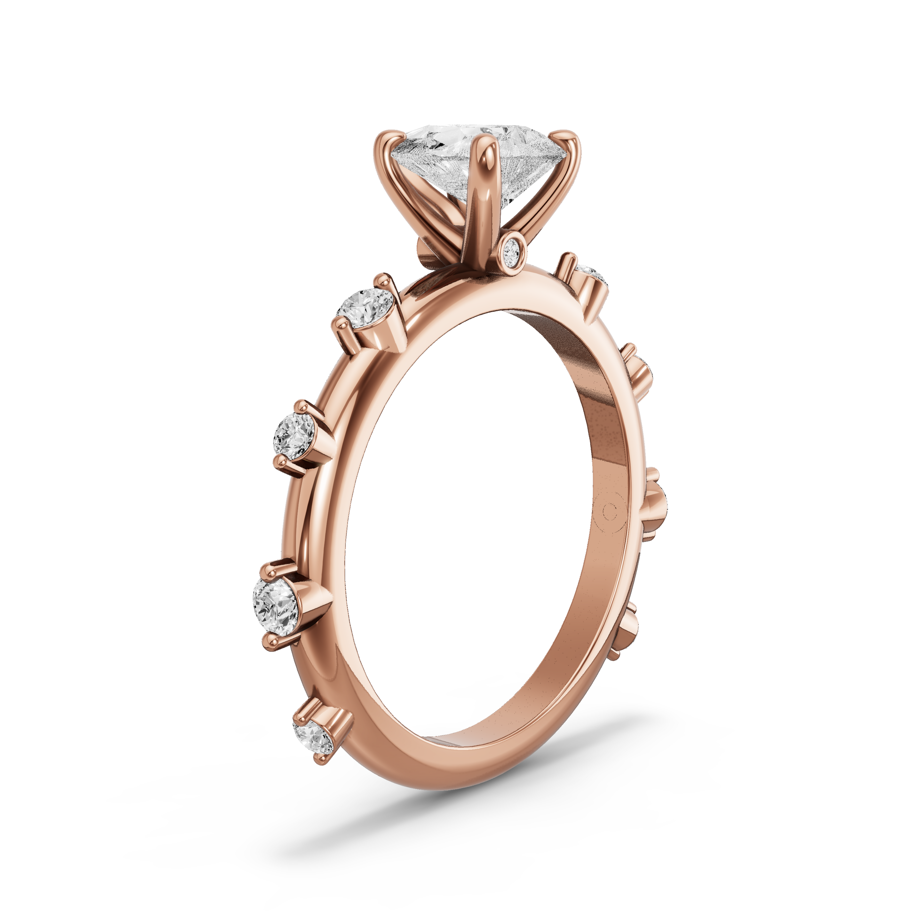 Image for pear-surprise-diamond-ring-with-floating-station-band-in-10k-rose-gold