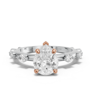 Image for Pear Surprise diamond Ring with Floating Station band