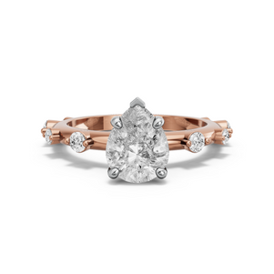 Image for Pear Surprise diamond Ring with Floating Station band