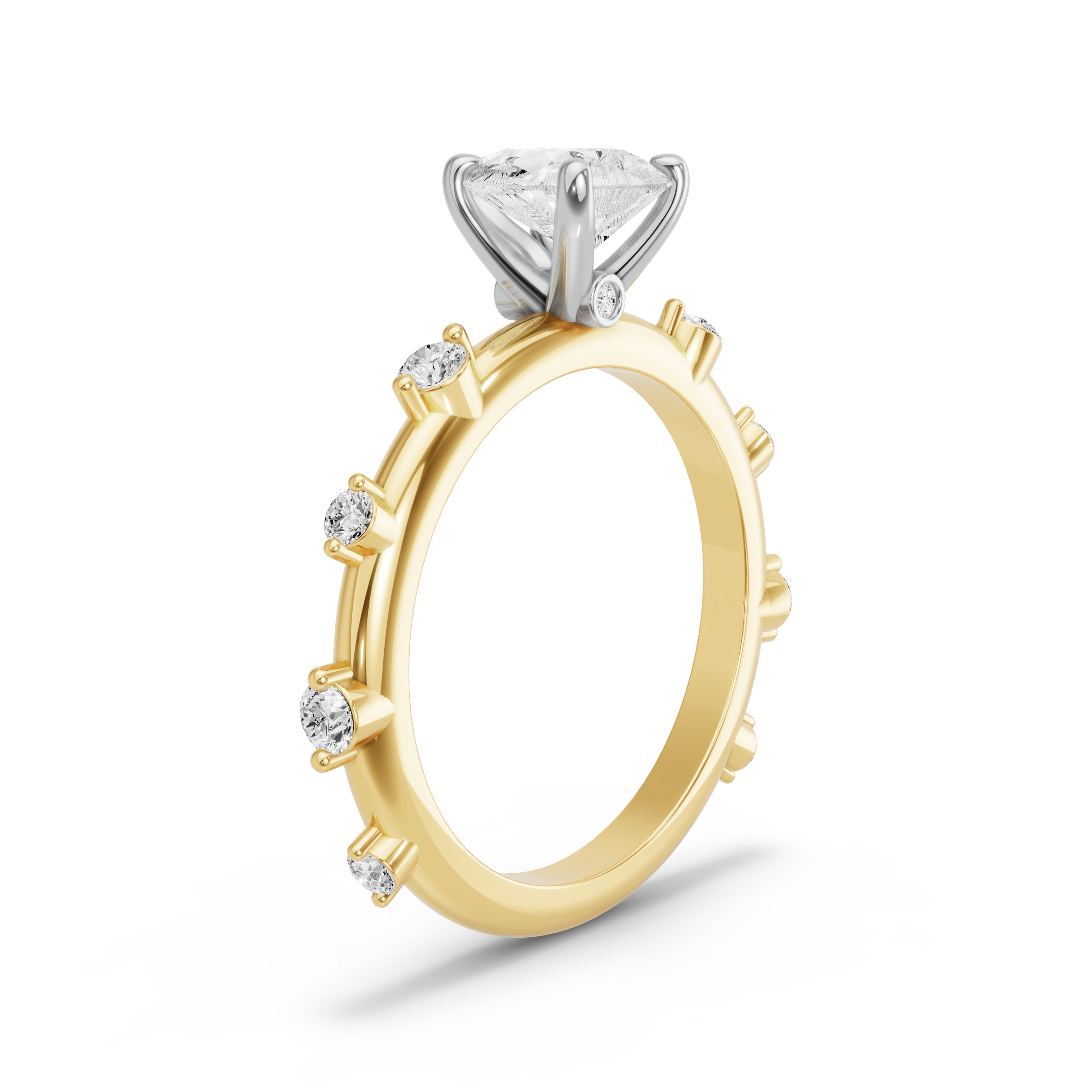 Image for pear-surprise-diamond-ring-with-floating-station-band-in-14k-two-tone-yellow-gold