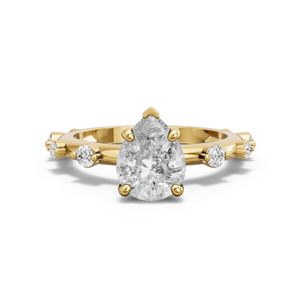 Image for Pear Surprise diamond Ring with Floating Station band