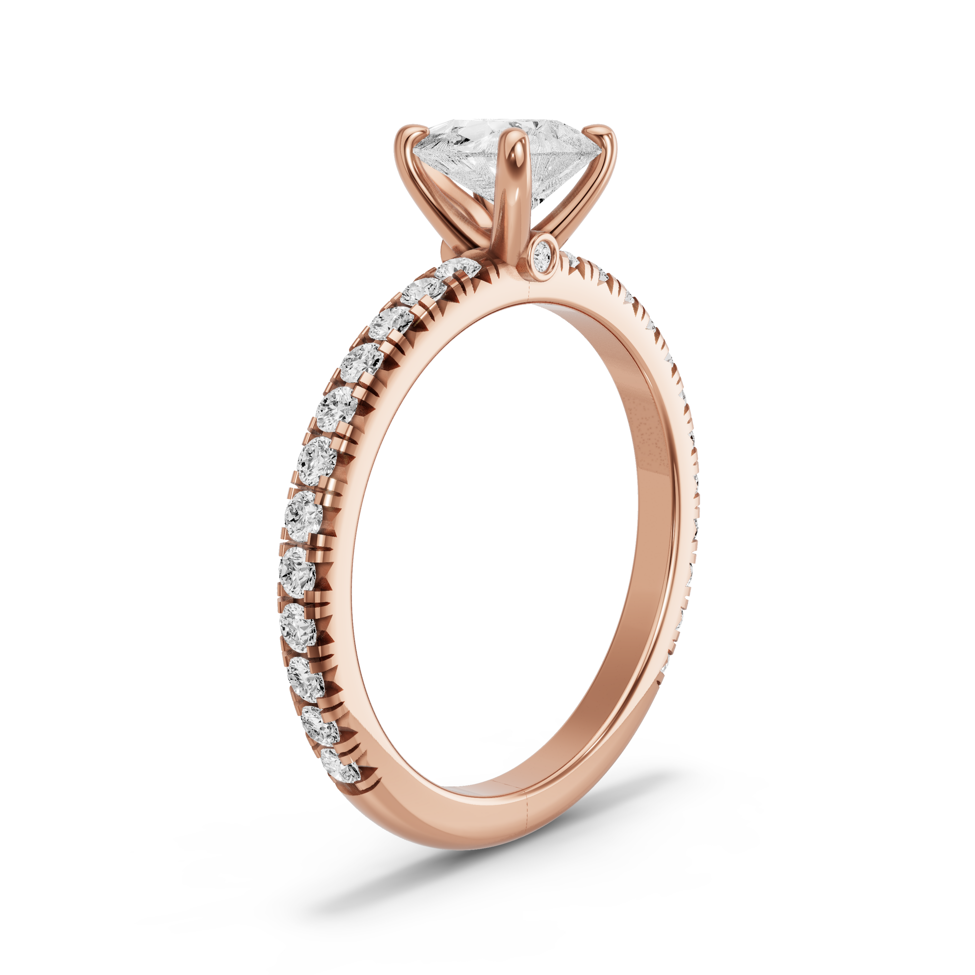 Image for Pear Surprise diamond Ring with French Pave band