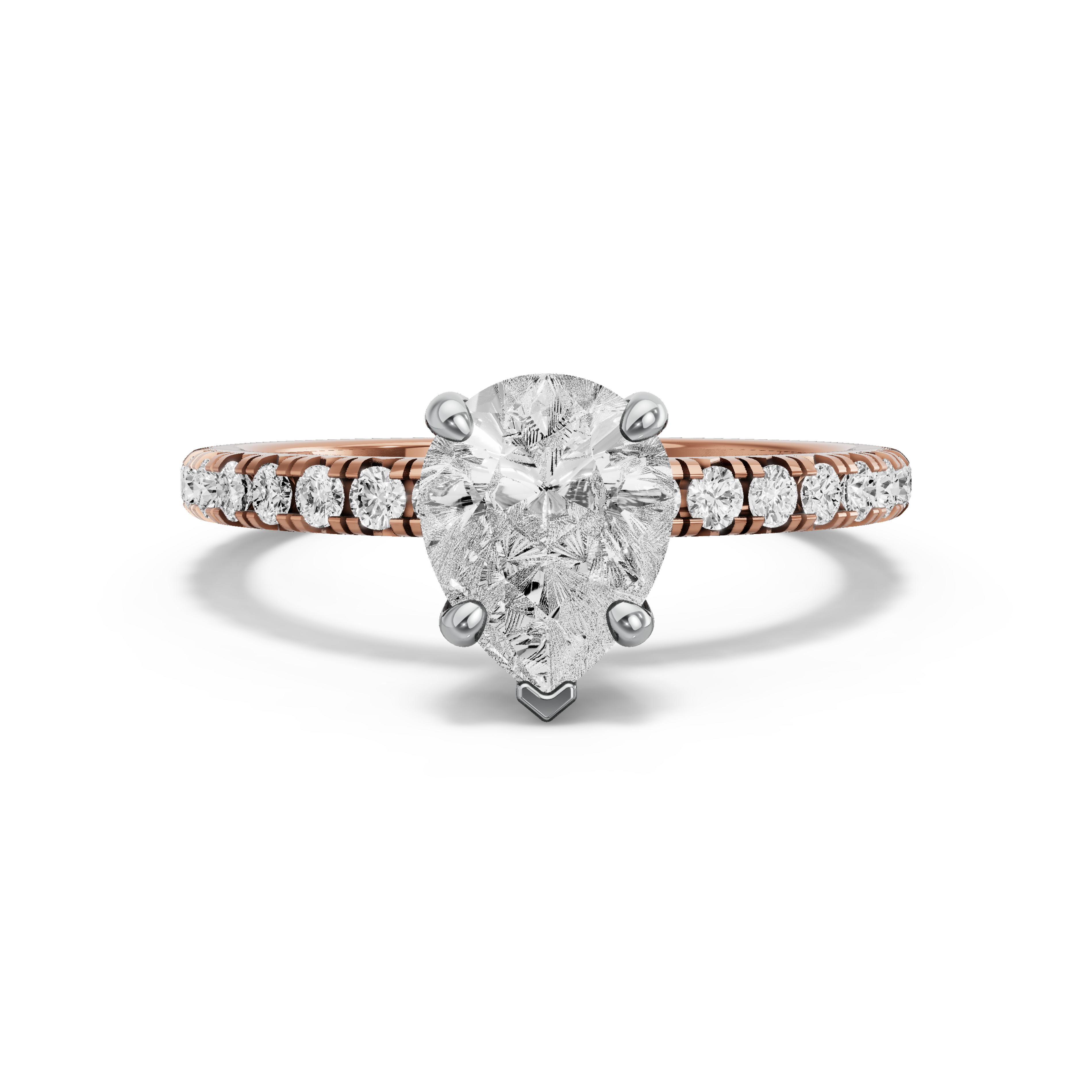Image for Pear Surprise diamond Ring with French Pave band