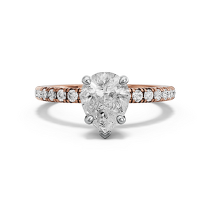 Image for Pear Surprise diamond Ring with French Pave band