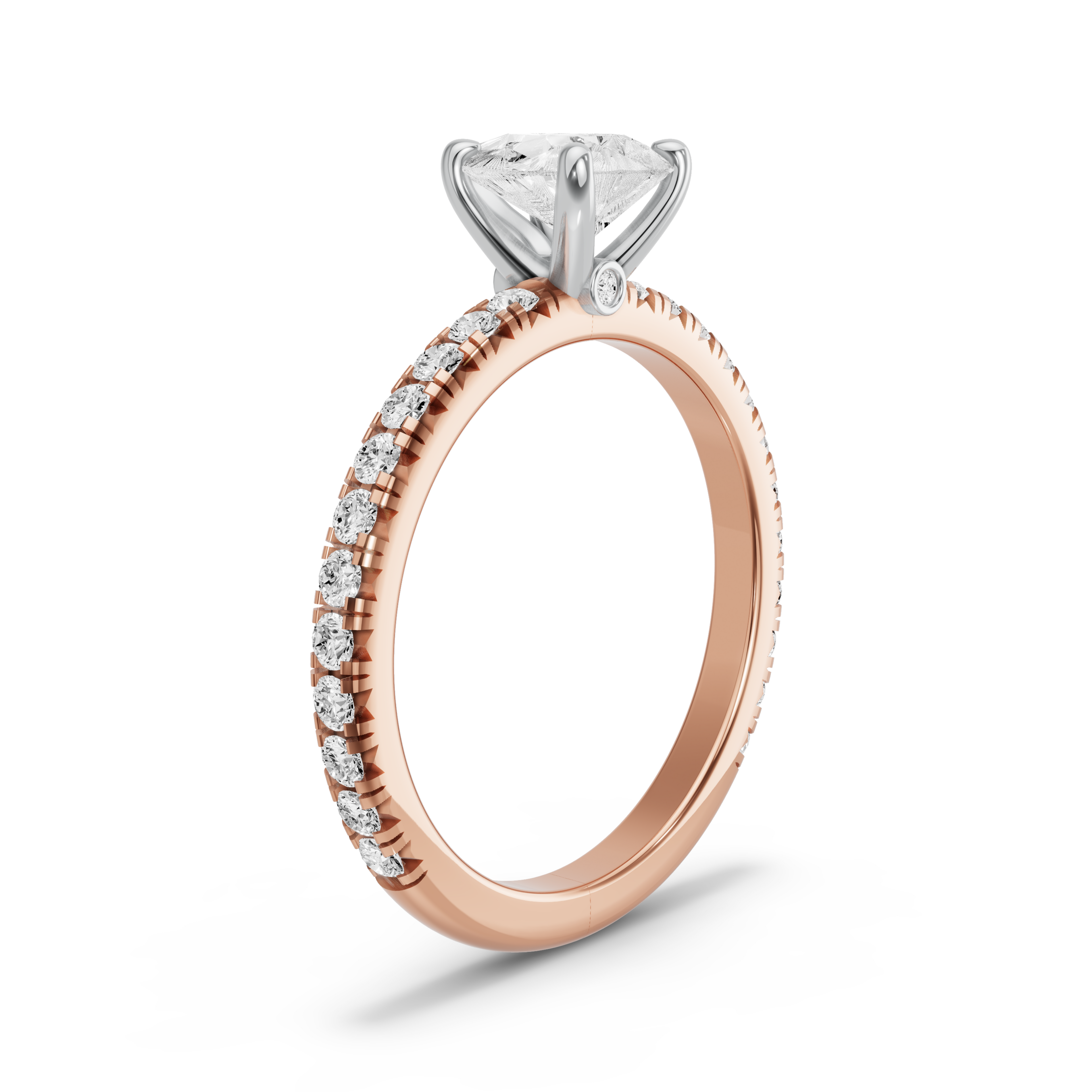 Image for Pear Surprise diamond Ring with French Pave band