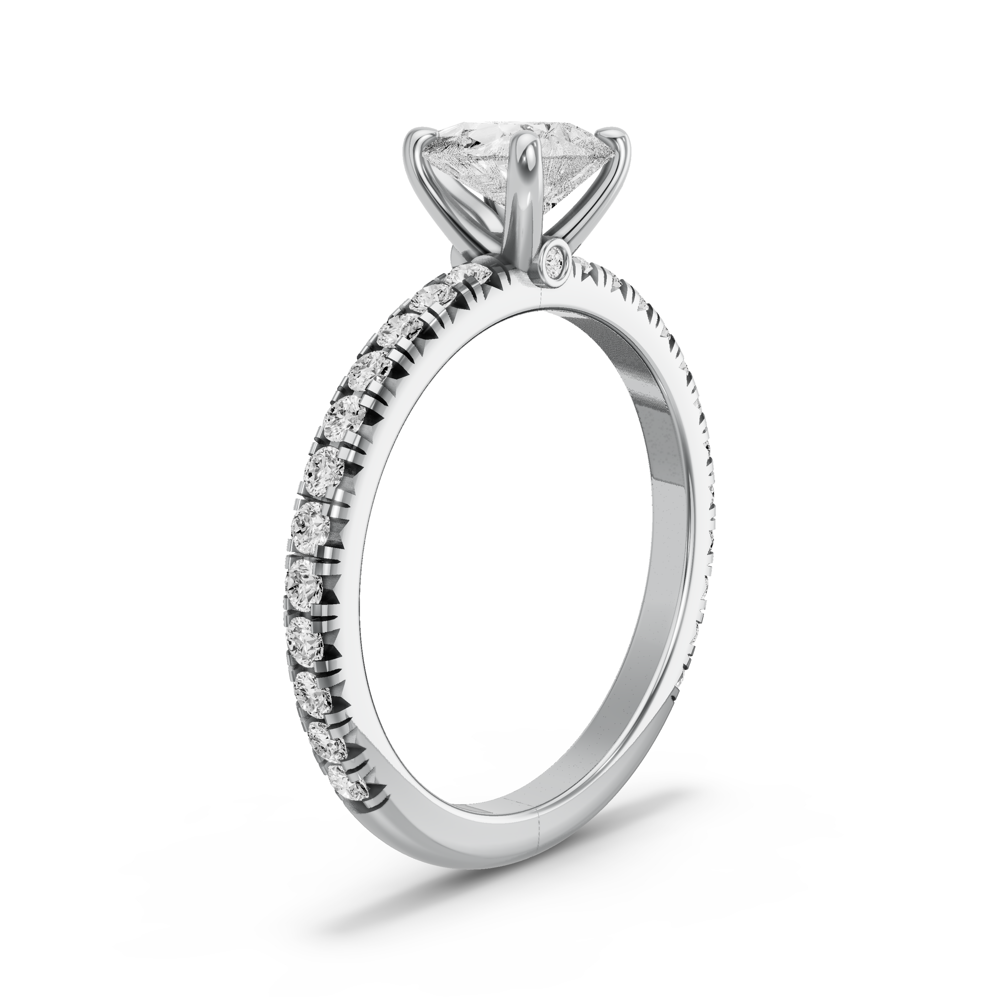 Image for Pear Surprise diamond Ring with French Pave band