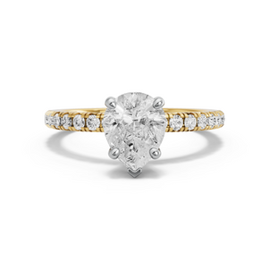 Image for Pear Surprise diamond Ring with French Pave band