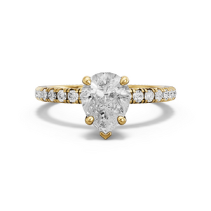 Image for Pear Surprise diamond Ring with French Pave band