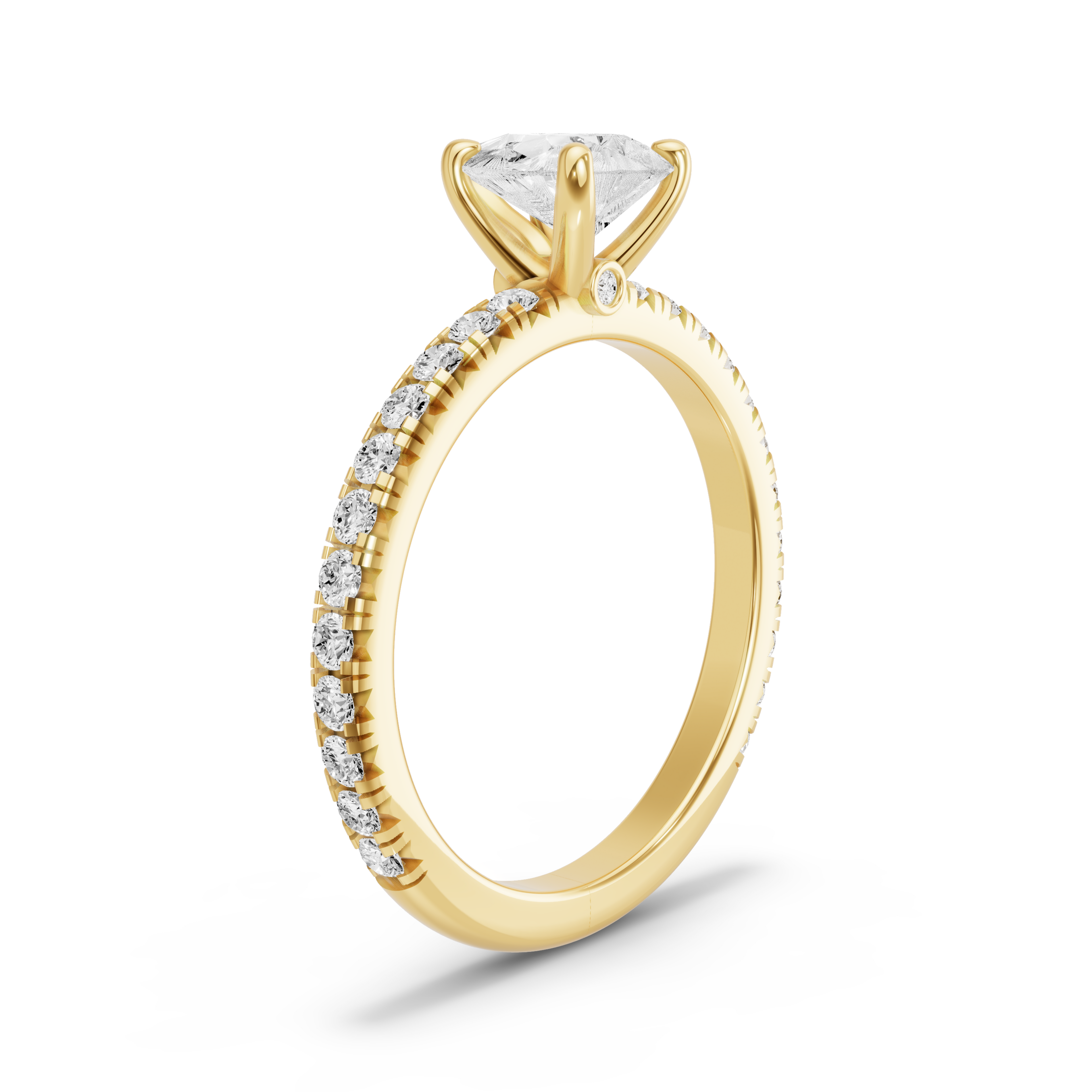 Image for Pear Surprise diamond Ring with French Pave band