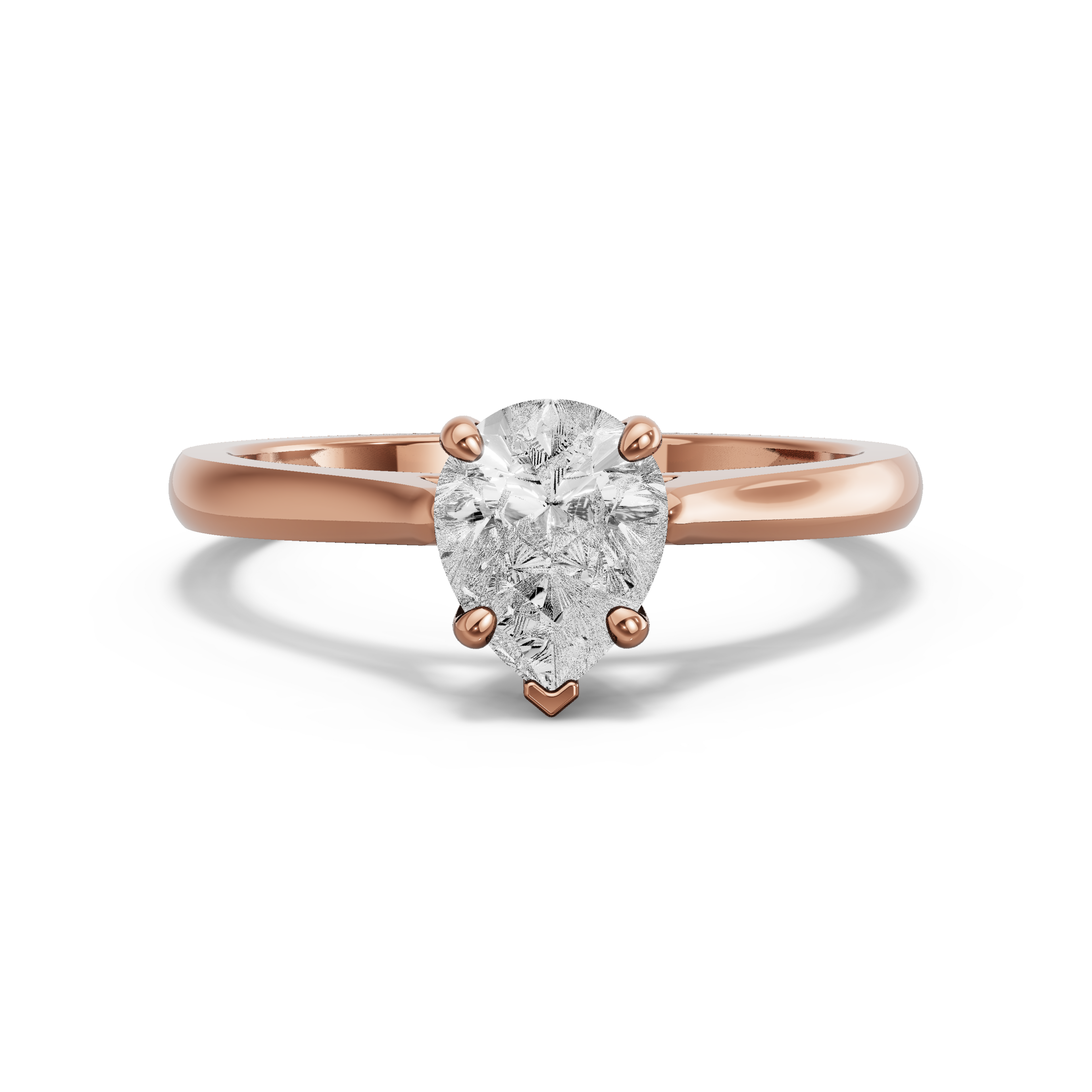 Image for Pear Surprise diamond Ring with Knife Edge Cathedral band